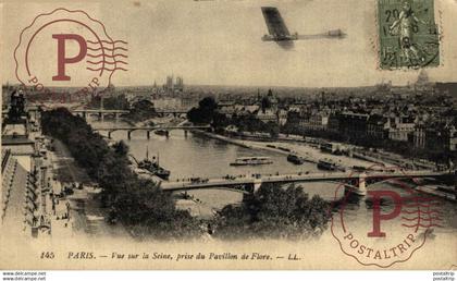 PARIS VUE SUR LA SEINE PRISE DU PAVILLON DE FLORE