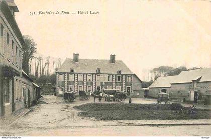 Carte Postale Ancienne - 76 - Fontaine le Dun - Hôtel Lamy - Animée - CPA - Voir Scans Recto-Verso - Poscard - Carta Pos