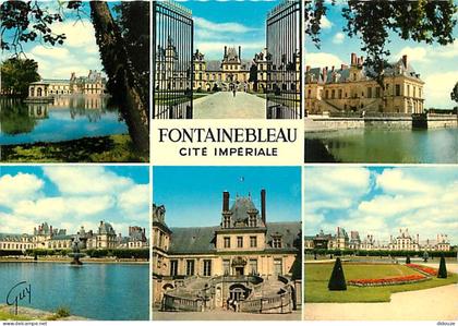 Carte Postale - 77 - Fontainebleau - Palais de Fontainebleau - Multivues - Flamme Postale de Fontainebleau - CPM - Voir