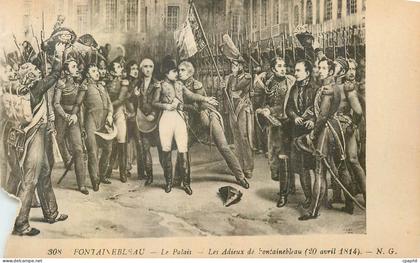CPA Fontainebleau Le Palais Les Adieus de Fontainebleau (20 Avril 1814) Napoleon 1er