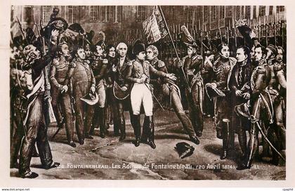 CPA Fontainebleau les adieux de fontainebleau (20 avril 1814) Napoleon 1er