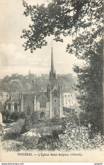 CPA Fougeres L Eglise Saint Sulpice