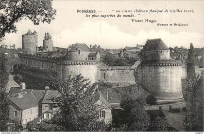 Fougeres CPA Un vieux chateau Victor Hugo