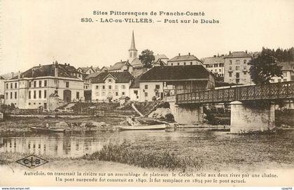 CPA Sites pittoresques de franche comte 830 lac ou villers pont sur le doubs
