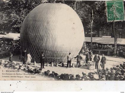 FRIVILLE-ESCARBOTIN GONFLEMENT DU BALLON L'ESCARBOTINOIS 14/06/1908