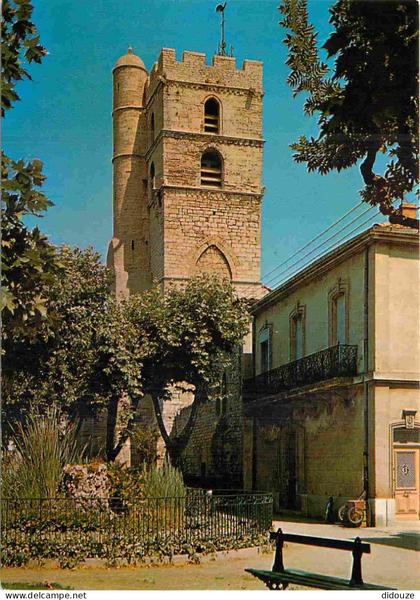 34 - Frontignan - Clocher de l'Eglise et Square de la Liberté - CPM - Carte Neuve - Voir Scans Recto-Verso