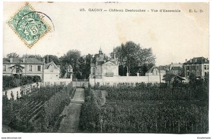 CPA - Carte Postale - France - Gagny - Château Destouches - Vue d'Ensemble - 1907 (I10344)