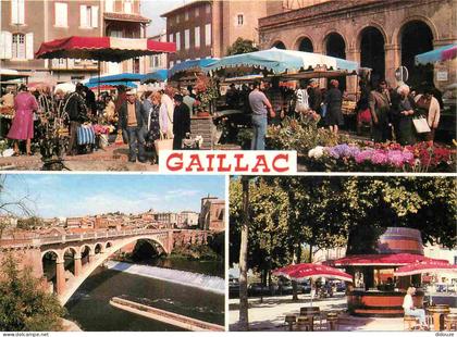 81 - Gaillac - Multivues - Marché - CPM - Voir Scans Recto-Verso