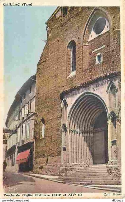 81 - Gaillac - Porche de l'Eglise Saint Pierre - CPA - Voir Scans Recto-Verso