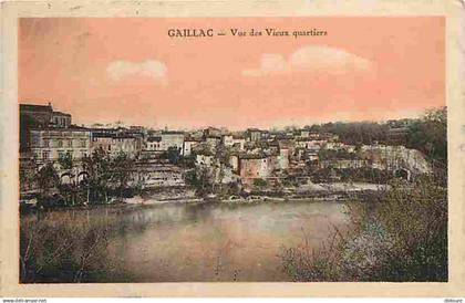 81 - Gaillac - Vue des Vieux quartiers - Etat pli visible - CPA - Voir Scans Recto-Verso