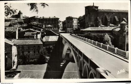 CPM Gaillac Le Pont et L'Abbaye Saint Michel