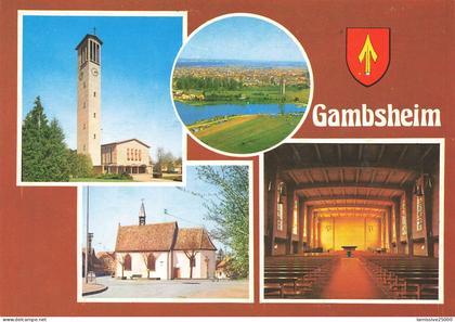 BAS RHIN GAMBSHEIM multivues l'église