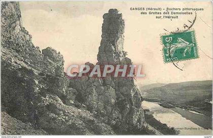 CPA Ganges Herault Roches Pittoresques des Grottes des Demoiselles sur l'Herault
