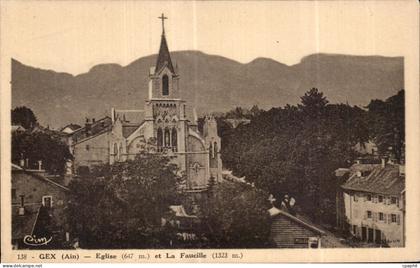 CPA Gex Ain Eglise et la Faucille