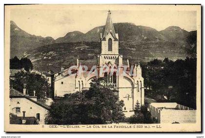 CPA Gex L Eglise Le Col De La Faucille
