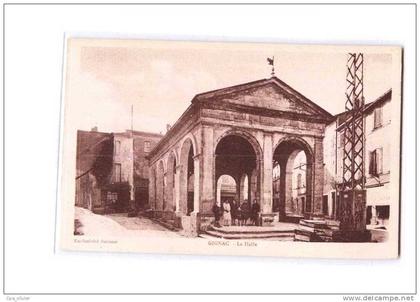 34 GIGNAC Halle, Halles, animée, Marché, ed Soulane, 193?