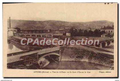 CPA Givors Vue Des 4 Ponts Sur La Gare