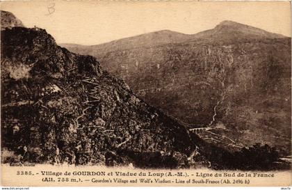 CPA GOURDON - Village de GOURDON et Viaduc du Loup (639489)