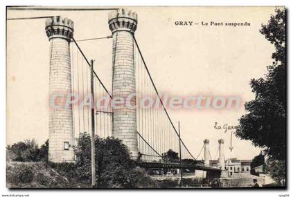 CPA Gray Le Pont Suspendu