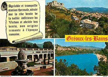Carte Postale - 04 - Gréoux les Bains - Multivues - Flamme Postale de Gréoux les Bains - CPM - Voir Scans Recto-Verso -