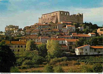 Carte Postale - 04 - Gréoux les Bains - Vue générale et le Château des Templiers - Flamme Postale de Gréoux les Bains -