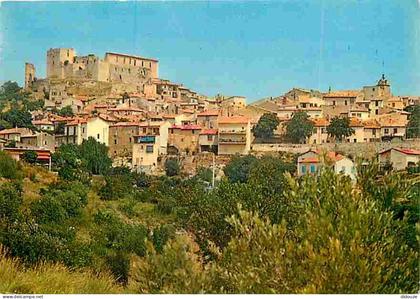 Carte Postale - 04 - Gréoux les Bains - Vue sur la Ville et le Château - Flamme Postale de Gréoux les Bains - CPM - Voir
