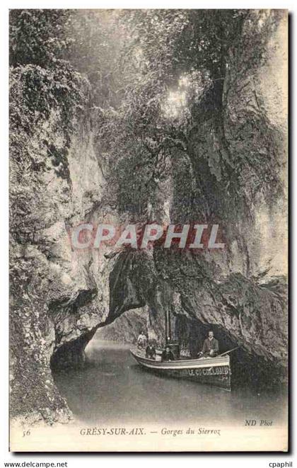 CPA Gresy Sur Aix Gorges du Sierroz Bateau