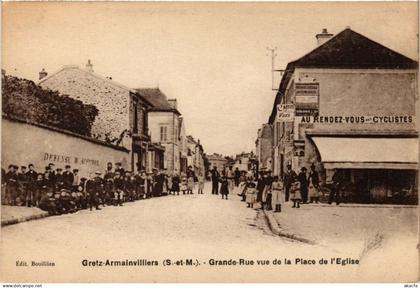CPA GRETZ-ARMAINVILLIERS - Grande-Rue vue de la Place de (249848)
