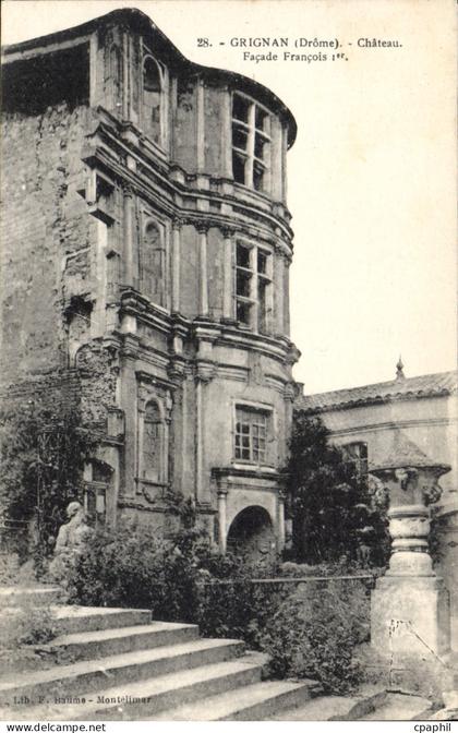 CPA Grignan Drome Chateau Facade Francois