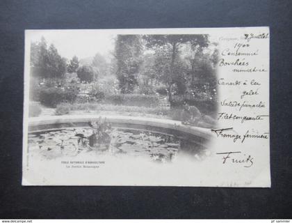 Frankreich 1900 Grignon Ecole Nationale D'Agriculture Le Jardin Botanique / Botanischer Garten frankiert mit Sage