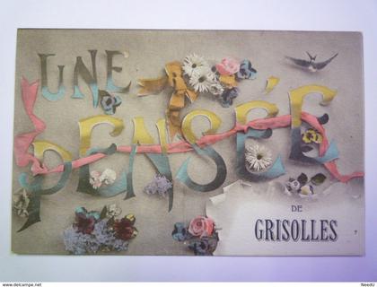GP 2019 - 1366  GRISOLLES  (Tarn-et-Garonne)  :  Carte fantaisie  "Un Baiser de Grisolles"    XXX