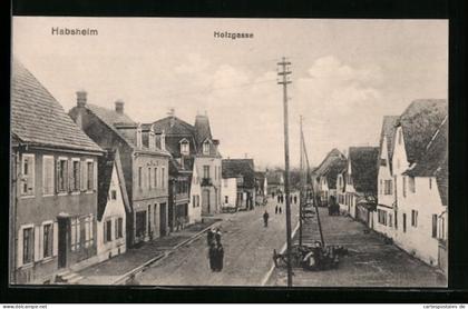 CPA Habsheim, Holzgasse aérienne