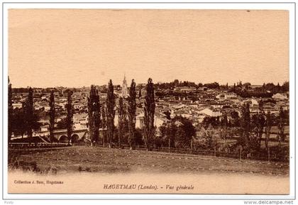 CPA - HAGETMAU - VUE GENERALE - Sépia - Ann 30 -