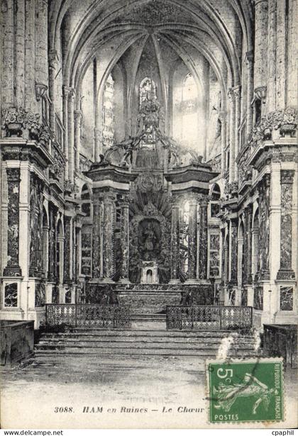 CPA Ham En Ruines Le Cheur Militaria