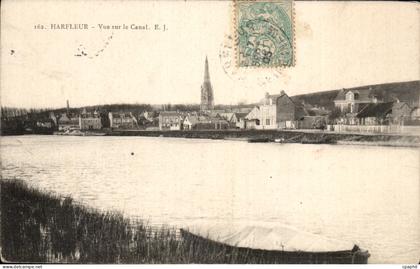 CPA Harfleur Vue sur le Canal