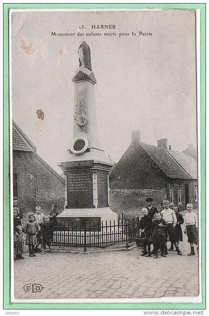 62 - HARNES --  Monument des .... - état