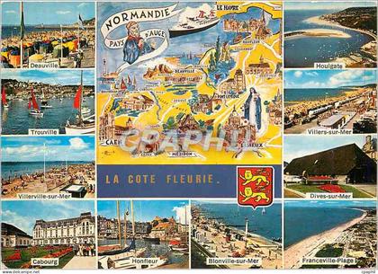 CPM La Cote Fleurie Normandie Lion Deauville Trouville Houlgate Villerville sur Mer Dives sur Mer Ca