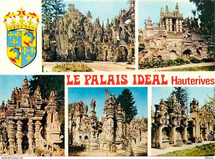 26 - Hauterives - Le Palais idéal du facteur cheval - Multivues - Blason - CPM - Voir Scans Recto-Verso