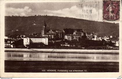 CPA Hendaye Fontarabie vue d'Hendaye