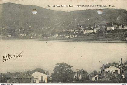 CPA Hendaye Fontarabie vue d'Hendaye