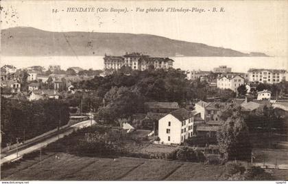 CPA Hendaye Vue Generale d Hendaye Plage