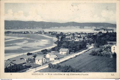 Hendaye CPA Vue generale de Hendaye plage
