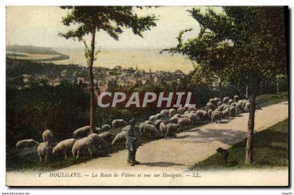 CPA Houlgate La Route de Villers et Vue sur Houlgate Berger et moutons