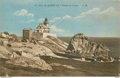 CPA Ile de Brehat Phare du Paon