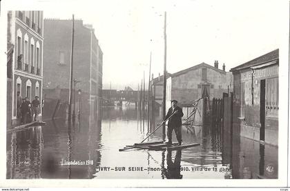 CPA Ivry-sur-Seine Inondation de 1910 Villa de la Gare