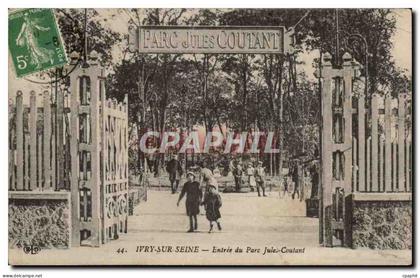 Ivry sur SEine CPA Entree du parc Jules Coutant