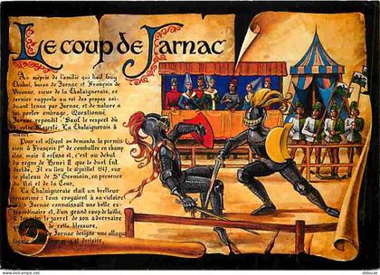 Carte Postale - 16 - Jarnac - Le coup de Jarnac - illustration d'Hommes en armures - CPM - Voir Scans Recto-Verso - Posc