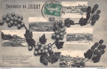 89 - YONNE - JOIGNY - 196 - Carte "Souvenir de Joigny" multivues