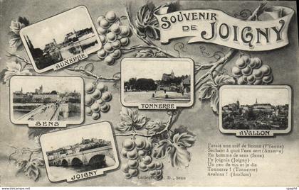 CPA Souvenir De Joigny Auxerre Sens Joigny Avallon