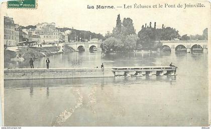 Carte Postale Ancienne - 94 - Joinville le Pont - Les Écluses et le Pont de Joinville - Etat contours arrondis - CPA - V